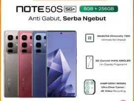 Murah new infinix Note 50s 5G 8/256 grs resmi. Bs kredit/bs TT