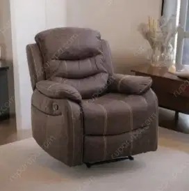 SELMA LALITA SOFA RECLINER FABRIC 1 SEATER - COKELAT