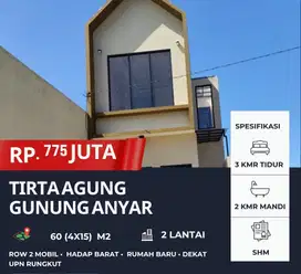 GUNUNGANYAR 2 Lantai ‼️ Rumah Baru dekat UPN Rungkut Row Jalan Lega