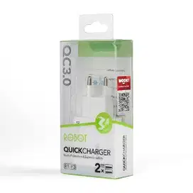 Charger Robot RT-F3 Dual Port Fast Charging 18W QC3.0