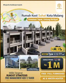 Rumah Kost Eksklusif di Malang – Dekat Kampus UB