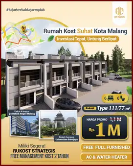Rumah Kost Eksklusif di Malang – 5 menit UB