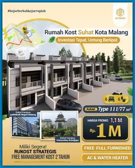 Rumah Kost Eksklusif di Malang – Dekat Universitas Brawijaya
