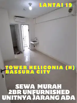 SEWA MURAH 2BR UNFURNISHED TOWER H UNIT TERBATAS APARTMEN BASSURA CITY