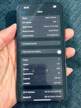 Iphone 14 pro max 128gb ex ibox mulus