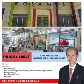 Dijual Cepat! Harga Kios dibawah NJOP Pasar Laris Kosambi Baru