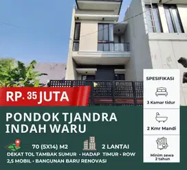 PONDOK TJANDRA 2 Lantai ‼️ Rumah Baru Renovasi dekat Tol Tambak Sumur