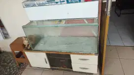 Aquarium 1m sama kaca filter dan meja