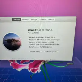 Macbook Air 2019 layar 13 Inch Ram 16 Ssd 256 Core I5 Rose gold
