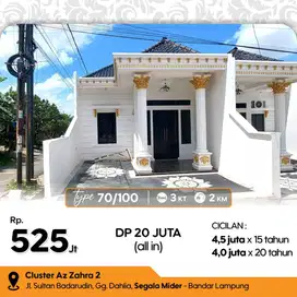 DP Murah Perum AZ ZAHRA Cluster 2 Segala Mider Bandar Lampung