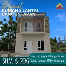 Rumah 2 Lantai Bisa KPR di Banguntapan Bantul Dkat Giwangan Free BPHTB