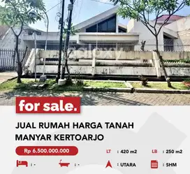JUAL RUMAH HARGA TANAH MANYAR KERTOARJO