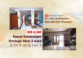 Rumah Rawamangun Lokasi Strategis Akses 2 Mobil