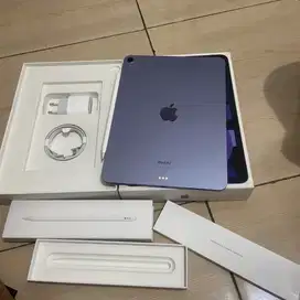 paketan apple pencil + ipad air 5 M1 purple 256gb wifi