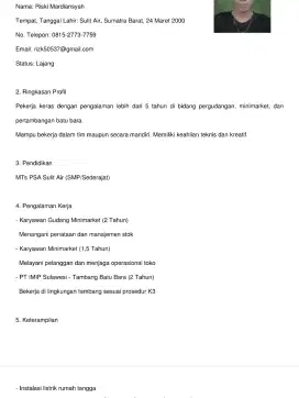 Butuh pekerjaan admin online shop shopee, atau kerjaaan lain