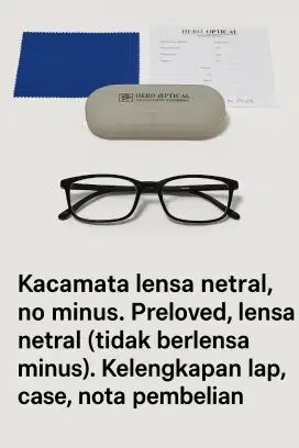 Kacamata Fashion Lensa Netral (Tanpa Plus dan Minus) Preloved