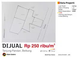 Dijual Kavling Siap Bangun Dipagar SHM Murah di Air Merbau Belitung