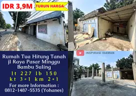 Rumah tua hitung Tanah jl Raya Pasar Minggu Bambu Suling