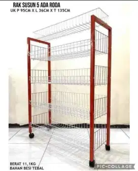 RAK CHIKI RODA PIPA KOTAK SUSUN 5
UK.95x36x135 cm