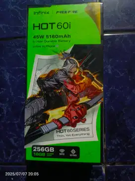 Hape baru segel infinix hot 60i ram 8+8GB rom 256GB