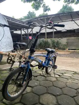 Sepeda lipat 2 buah uk 16 dan 18 d jual murah meriah