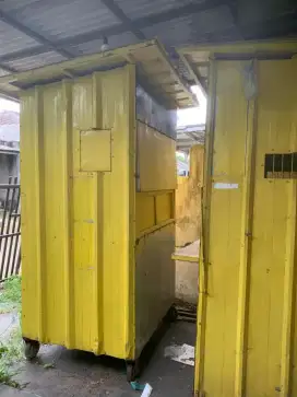 Booth container, gerobak - kuning