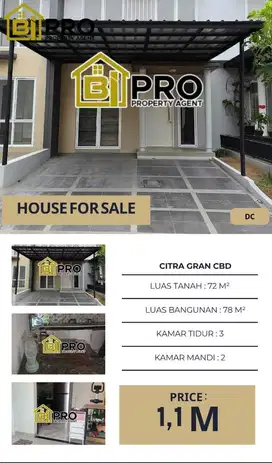 DIJUAL RUMAH CBD CITRA GRAN CIBUBUR DEKAT TOL JATIKARYA