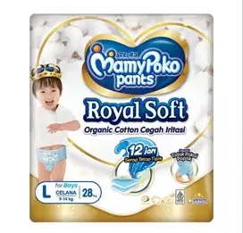 Mamypoko royal soft organic cotton popok celana bayi