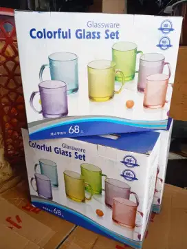 Gelas Kaca Pelangi Set