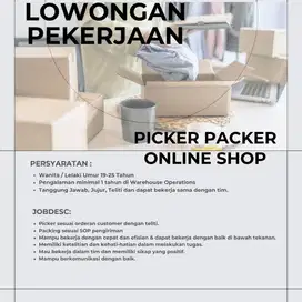 STAFF PACKING dan PICKER ONLINE SHOP
