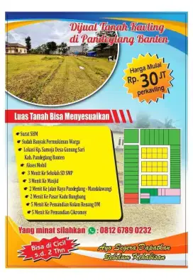 Dijual tanah kavling murah