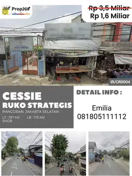 CESSIE : Ruko 1 Lantai di warung jati, Jakarta Selatan