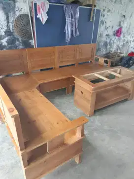 Kursi tamu sudut Bahan jati belanda