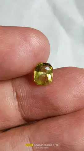 Natural Permata Green Sapphire Combine Berlian Mewah Plus Memo