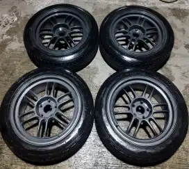 Velg ring 18 Enkei rpf1 Lebar 8,5 rata Et42 Pcd 5x114 Ban 225/50/18