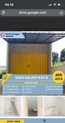 Jual Ruko banyak di lalui kendaran dekat Bunderan Cibiru