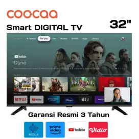 COOCAA LED TV SMART DIGITAL TV 32 Inch HD 32S3U Youtube Wifi Framless