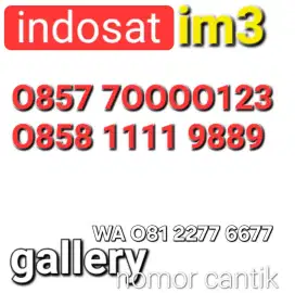 Nomor cantik im3 OOOO123
