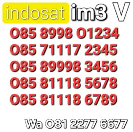 Nomor cantik im3 2345