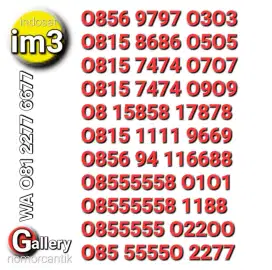Nomor cantik im3 7878