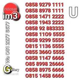 Nomor cantik im3 kwarted..