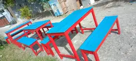 Meja dan Kursi warung 1 set 2 Kursi