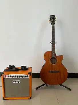 [PAKET SIAP MANGGUNG] Gitar Akustik Elektrik Cort SFX MEM OP & AMPLI