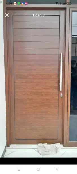 Jual kusen pintu satu dan pintu Dua dari bahan aluminium dan kayu