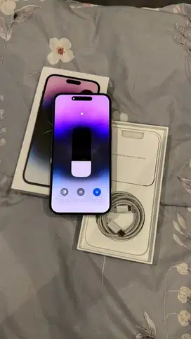 Dijual Iphone 14 Pro Max 128GB Deep Purple Resmi Ibox Lengkap