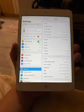 iPad Mini 2 16GB Silver Wifi + Celluler Ex ZP/A