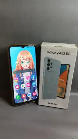 Samsung A23 NFC Dual 5G RAM 12/128GB Lengkap dari baru SEIN Biru Muda