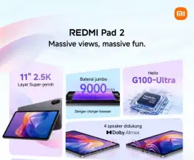 Tablet Xiaomi Redmi Pad 2 4/128 GB NEW Garansi resmi