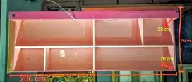 Rak gantung kayu 206x75,5x32 Bekas