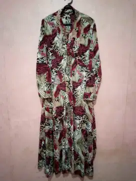 Dress corak merah cantik